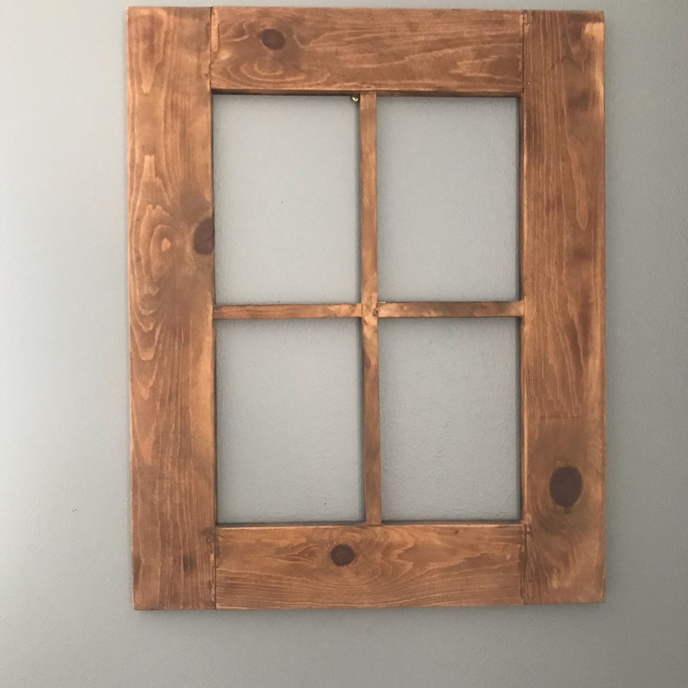 Rustic Wood Window Frame Reclaimed Farmhouse Style